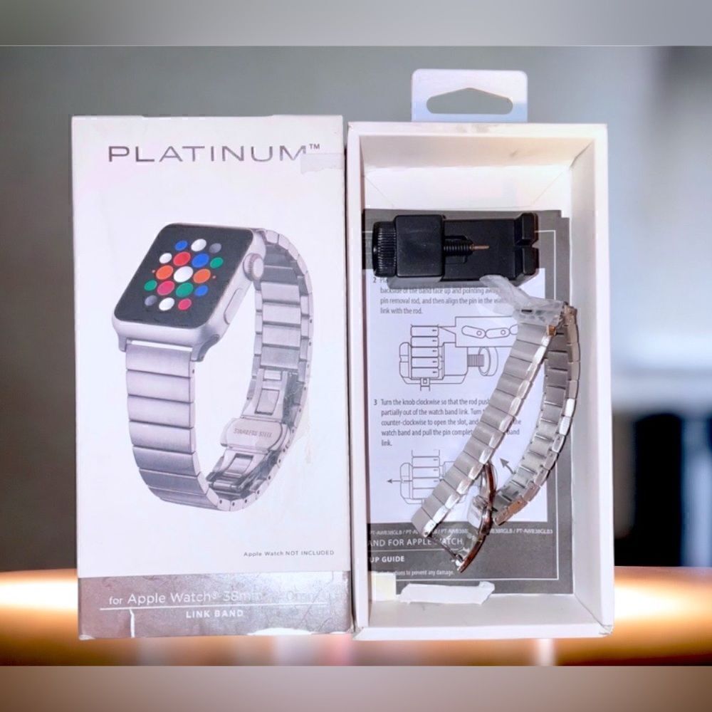 Platinum - Apple Watch Band l Stainless Steel l NIB l